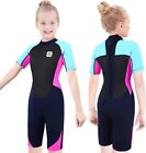 Kids Wetsuit, Shorty 2.5Mm Neoprene Thermal Swimsuit  One Piece Small   E