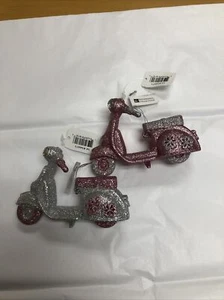 Set of 2 Katherine's Collection Fifi Paris Scooter Ornaments #34-834471 - NEW! - Picture 1 of 7