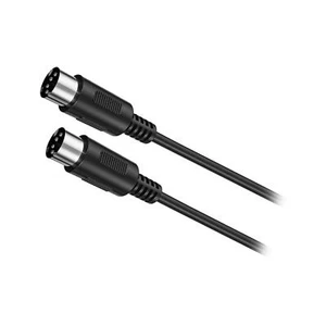 Câble MIDI Din mâle à mâle à 5 broches, rallonge Audio Black 1Meter - Imagen 1 de 5