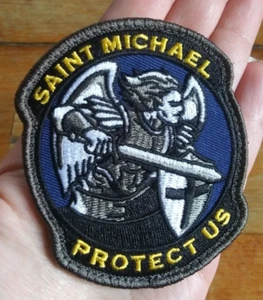 Protect US St. Michael Tactical Combat Hook Badge Morale Military Patch - Color - Picture 1 of 6