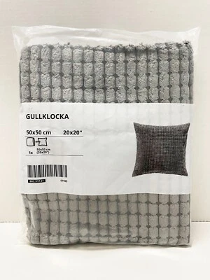 Ikea GULLKLOCKA Pillow cushion cover, chenille cotton 20x20 " gray - NEW - Image 1 of 2