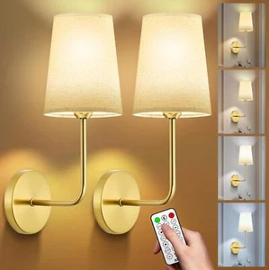 2~10 Pack Battery Operated Wall Sconce Rechargeable Wall Lights Dimmable Lamps - Picture 1 of 12