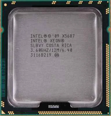 Lot of 2 Intel Xeon X5687 3.6 GHz 12 MB Quad-Core Socket 1366 CPU Processor  - Image 1 of 2