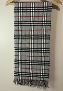 Burberry grau Nova Check Schal aus 100 % Lammwolle (56 x 12 Zoll) - Bild 1 von 5