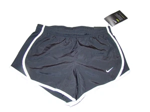 NWT Nike Dri-Fit Standard Fit Girls Size Small Black Lined Running Shorts - Picture 1 of 9