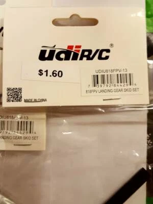 UDIU818FPV-13 818FPV LANDING GEAR SKID SET (4 PACKS)  - Image 1 of 2