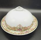 Vintage Victoria China Czechoslovakia Round Dome Butter Cheese Dish