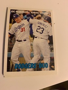 2016 TOPPS HERITAGE High Number Combo Cards CC-6 Pederson/Gonzalez Dodgers