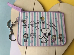 Dance Snoopy dogs keychain cards keyring card holder ID zipper wallet Peanuts - Picture 1 of 7