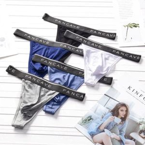 Herren Unterwäsche Modal Sexy U Konvex Beutel Mid Waist Tangas G String Unterhose - Bild 1 von 21