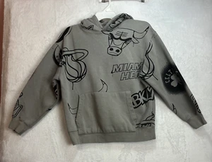 Zara NBA Pullover Hoodie Youth Check Pics For Sz Gray - Picture 1 of 12