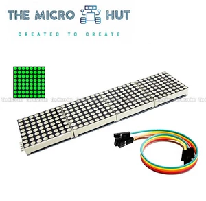LED Display MAX7219 8x32 Punktmatrix SMARAGDGRÜN - Arduino Himbeere NodeMCU - Bild 1 von 4