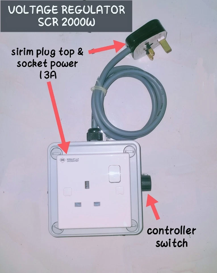 Dimmer or Variable Speed Control 50v to 220V Max 2000W for AC Current Devices - Image 1 of 3