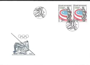 CZECHOSLOVAKIA 1996 CZECH REPUBLIC, FIRST DAY COVER SUMMER OLYMPICS - Picture 1 of 1
