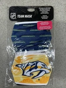 2 Pack mask licensed w/ filter opening Nashville Predators NHL Adult - Picture 1 of 1