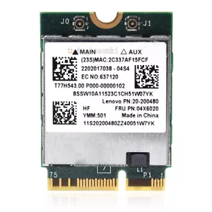 Scheda Broadcom BCM94352Z Lenovo YOGA 3 PRO 1370 Touch 04X6020 WIFI 867 Mbps - Foto 1 di 8