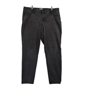 Ava & Viv Womens Plus Sz 18W Jeans Skinny Mid Rise Dark Wash Stretch Denim Black - Picture 1 of 9