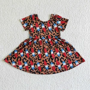 July 4th Baby Girls Boutique Clothing Patriotic Patriotic Twirl  Dress - Picture 1 of 1