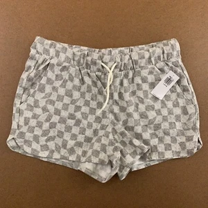 Old Navy Girls Large (10-12) Gray Check Pocketed Dolphin-Hem Cheer Shorts NWT - Picture 1 of 5
