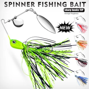 5pcs Spinnerbaits Blade Bait Rubber Skirt Buzzbait Spoon Fishing Lures10g-14g - Picture 1 of 23