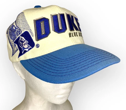 Vintage Duke Blue Devils Sports Specialties Men's Baseball Cap Hat White Logo OS Cover