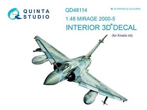 Quinta Studio QD48114 3D Interior Decal for Mirage 2000-5 (for Kinetic kit) 1/48