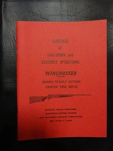 Winchester model 70 take down manual original reprint approved by olin corp. - Picture 1 of 2