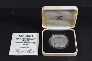 Kiribati $10 5th Anniversary of Independence 1984 Silver Proof Coin - Boxed - Picture 1 of 6