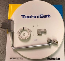 TechniSat Satman650plus mit  Twin - LNB (2Teilnehmer)  polarweiß   neu 10m 