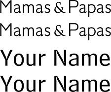 MAMAS & PAPAS PERSONALISED NAME PRAM LOGO  STICKERS DECALS 14 COLOURS