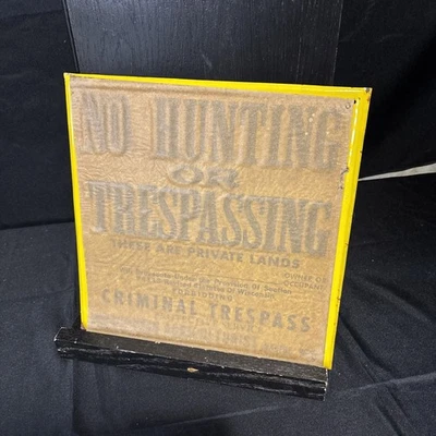 Vintage Wisconsin No Trespassing Tin Sign NOS - Image 1 of 4