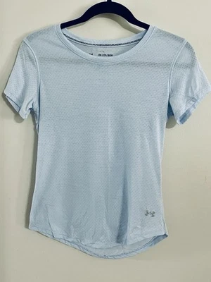 Camiseta Under Armour Streaker para mujer XS azul HeatGear correr entrenamiento atlético Foto 1 de 4