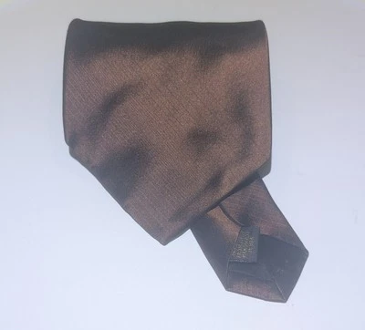 Corbata de cuello vintage Donna Karan New York (DKNY) 100 % seda para hombre marrón degradado  Foto 1 de 4