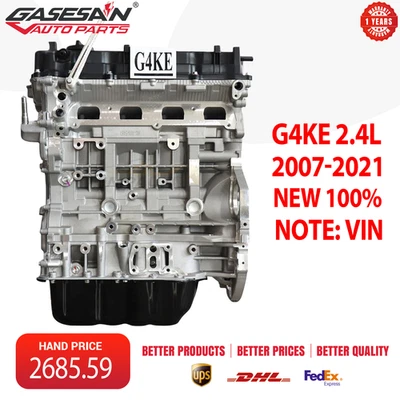 G4KE 2.4L Long block Engine Assembly For 07-21 Hyundai Azera Sonata Grandeur Kia - Image 1 of 4