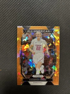 2024 Panini Prizm Draft Cameron Brink Rookie Orange Cracked Ice 🔥 Stanford - Picture 1 of 2