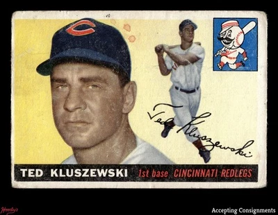 1955 年 Topps #120 Ted Kluszewski REDS 状况良好 - 状况极佳 — 第 1/2 张图片