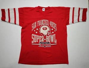 Vintage Logo 7 San Francisco 49ers Super Bowl XXIII 23 NFC Champions Shirt Large - Picture 1 of 13