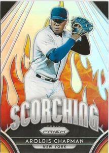 2019 Panini Prizm Baseball Aroldis Chapman Scorching Silver Prizm SP Yankees - Picture 1 of 1