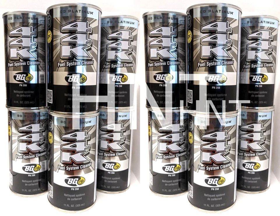 BG 44K PLATINUM Fuel System Cleaner Additive 11oz Can PN 208 Free Funnel 12 Pack - Image 1 of 1