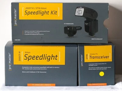 ProMaster 200ST-R / ST1N TTL Speedlight Kit For Nikon Includes ST1N Transceiver - Image 1 of 4