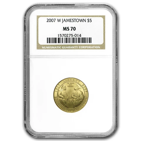 2007-W Gold $5 Commem Jamestown MS-70 NGC - SKU #30228 Cover