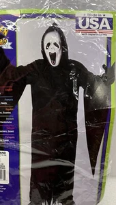 Halloween Fantasma Aullador Conjunto Completo Disfraz Bata Máscara y Guantes Talla Grande 12-14 - Imagen 1 de 7