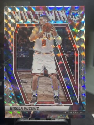 2020-21 Panini Mosaic Will to Win Silver Mosaic Prizm #17 Nikola Vucevic Bulls - Image 1 of 2