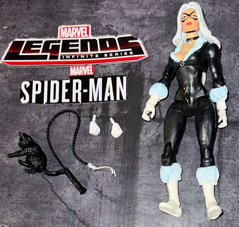 Marvel Legends Ultimate Green Goblin BAF Build A Figure Series Custom Black Cat Cover