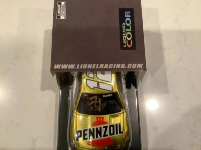 RYAN BLANEY AUTOGRAPHED 2022 FORD PENNZOIL MENARDS LIQUID COLOR DIECAST & CARD - Image 1 of 4
