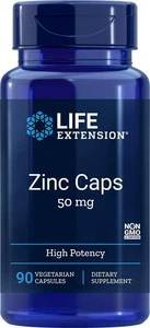 Life Extension - Zinc Caps High Potency 50 mg 90 Vegetarian Capsules - Picture 1 of 5