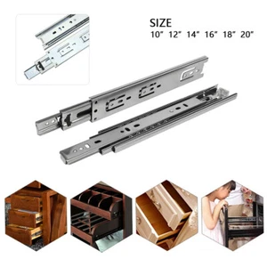 10-20" Heavy Duty Fully Extension Ball Bearing Drawer Runners Slide Runners Pair - Picture 1 of 13