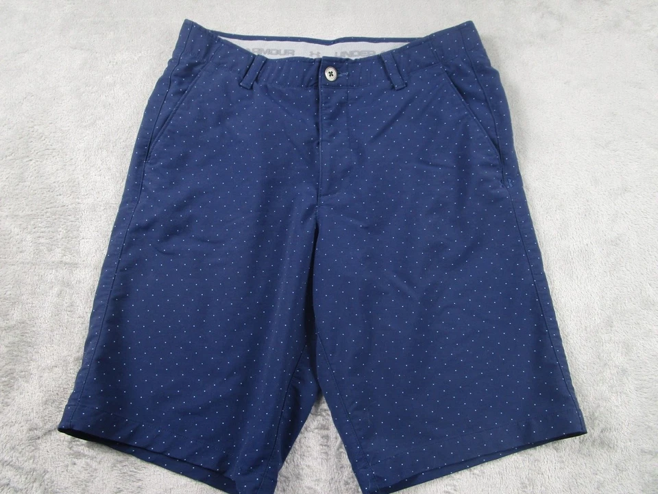 Pantalones Cortos Under Armour Para Hombres 32 Azul Geométrico Chino Bolsillos Golf Informal Papá Foto 1 de 4