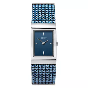 Seksy Rocks Ladies Watch With Blue Dial and Blue Stone Set Strap 40014 . - Picture 1 of 4