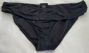 Apt 9 Swimwear Bikini Brief Black Fold Over Swim Suit Bottoms Womens Size 16 New - Picture 1 of 5